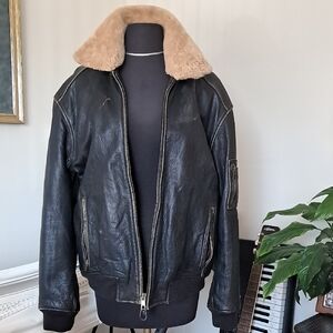 Andrew Marc Black Leather Jacket